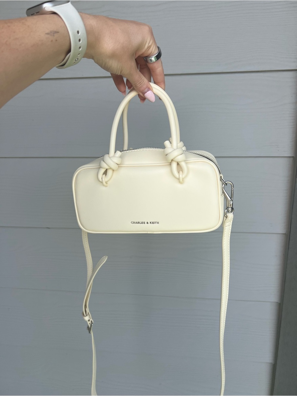 Charles & Keith Sammie Knotted Handle Elongated Bag